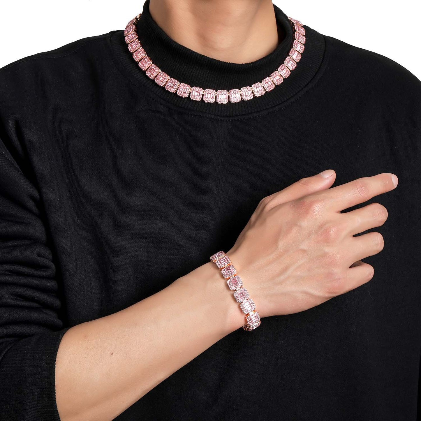 Iced Link Alloy Necklace for Men