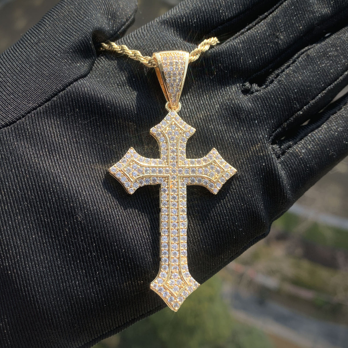 Iced Out Cross Pendant Necklace product image