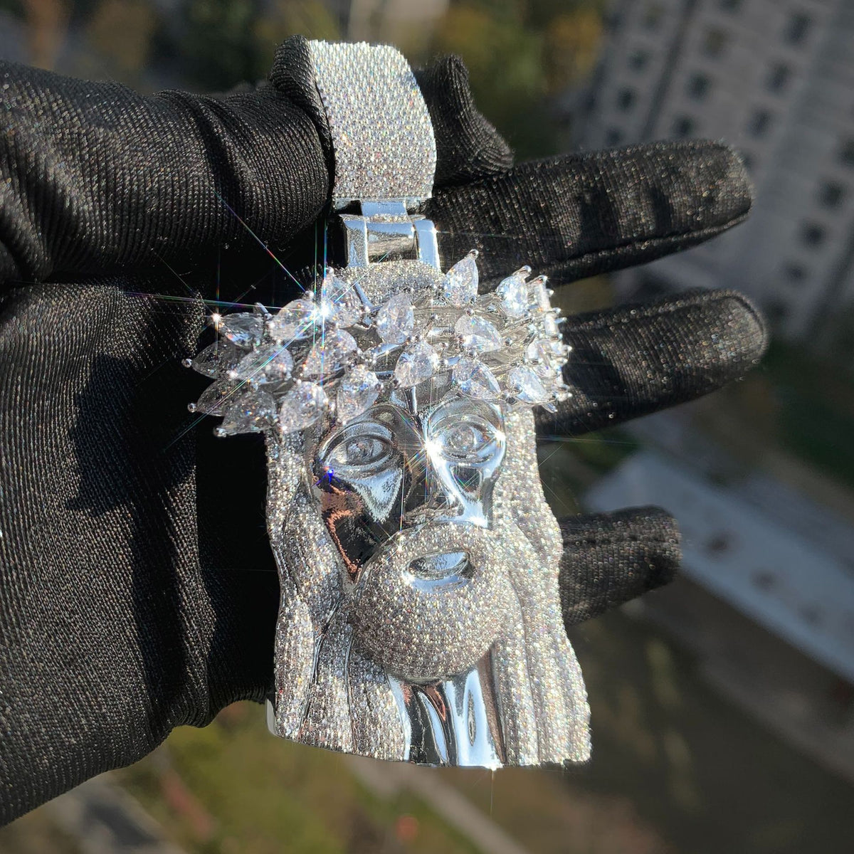 Iced Out Jesus Pendant Necklace for Men product image