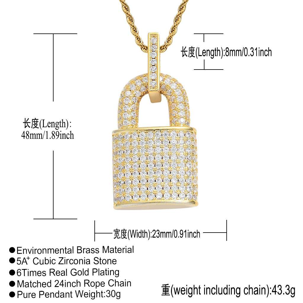 Light Luxury Fashion Copper Pendant Necklace for Men and Women