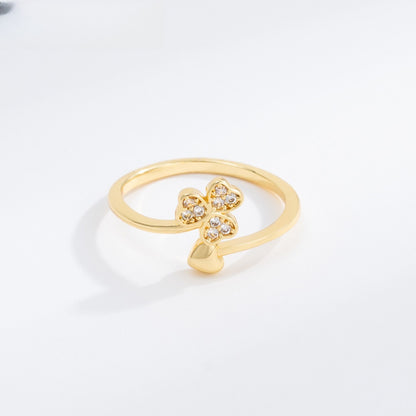 Gold Plated Cubic Zirconia Star Ring for Women – Elegant Minimalist Stackable Statement Ring