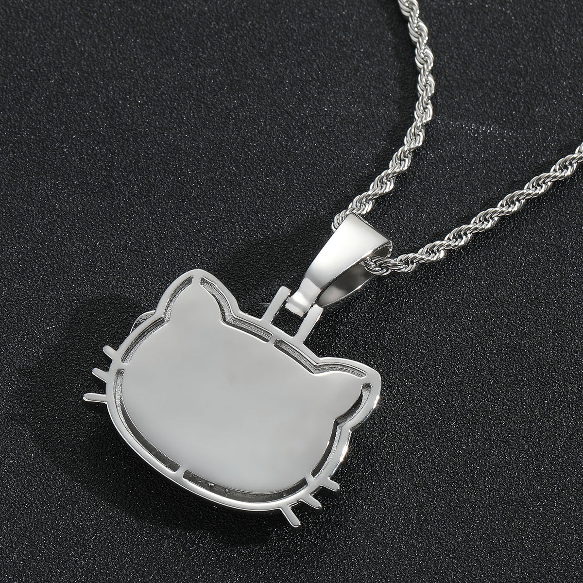 Hip Hop Minimalist Cat Copper Pendant Necklace for Men and Women product image
