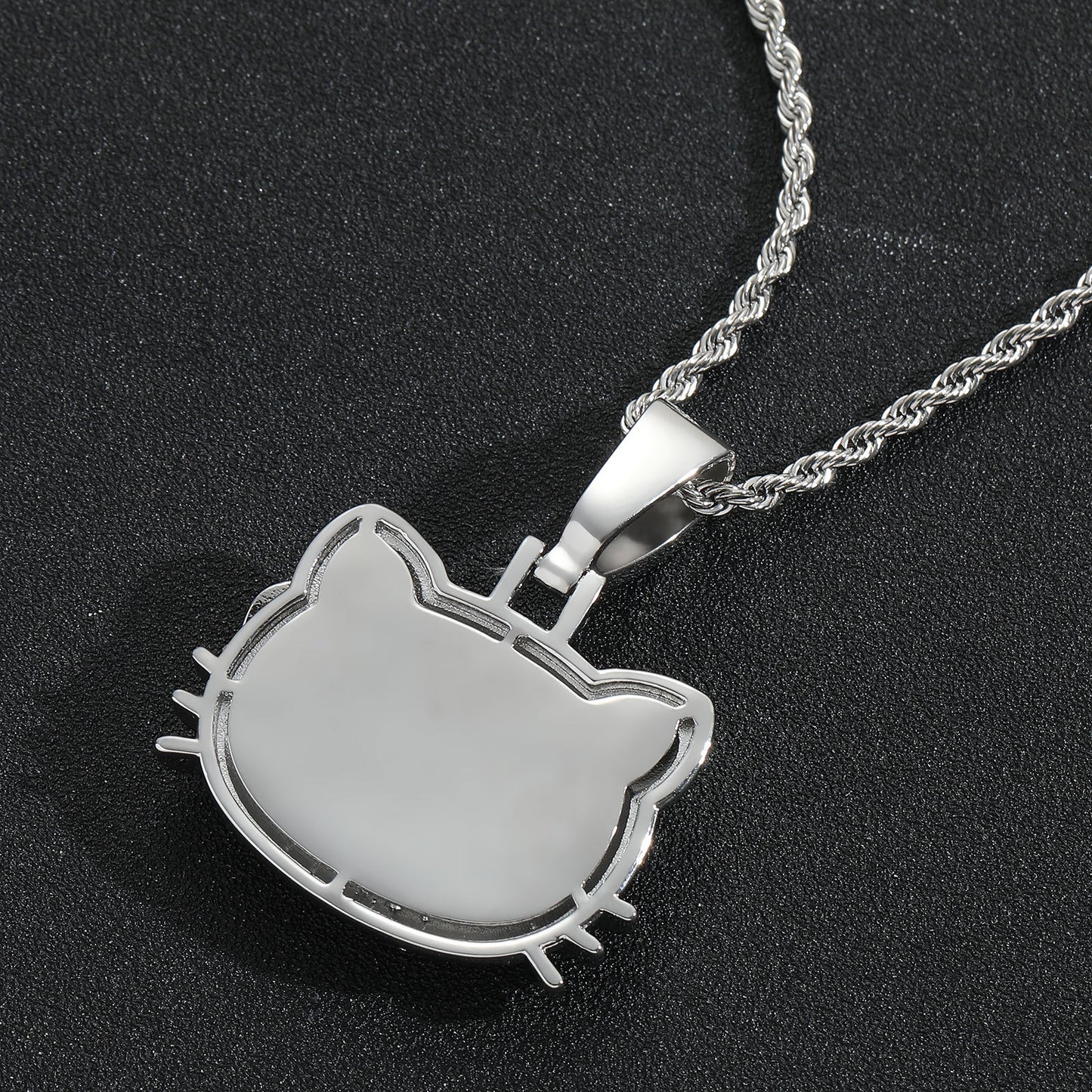 Hip Hop Minimalist Cat Copper Pendant Necklace for Men and Women