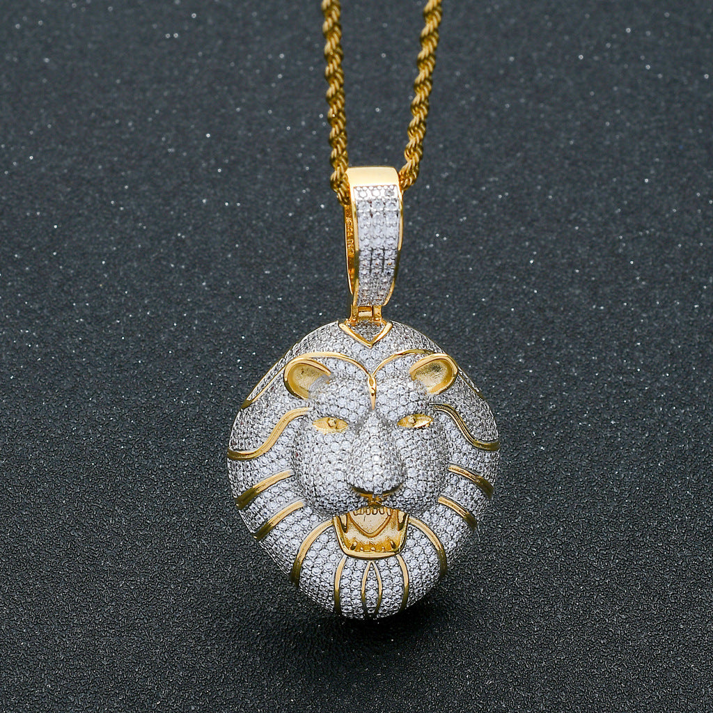 Hip Hop Fashion Cubic Zirconia Pendant Necklace for Men and Women