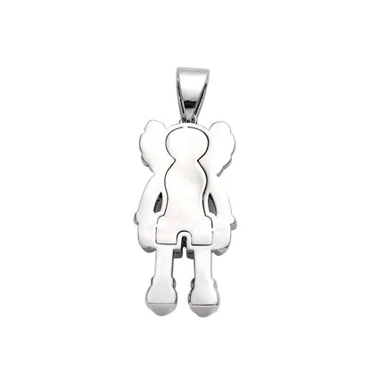 Hip Hop Punk Fashion Cubic Zirconia Pendant Necklace for Men and Women