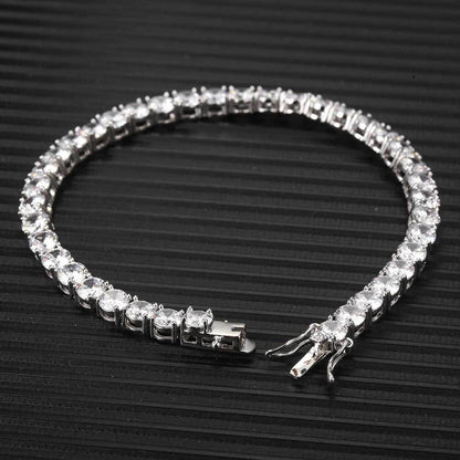 3-6 mm Round CZ Tennis Copper Bracelet - CHA003