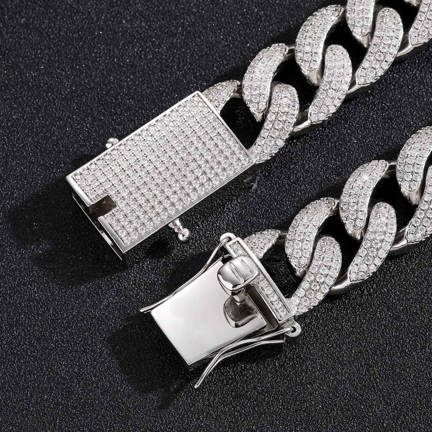 Hip Hop Cuban Link Cubic Zirconia Necklace for Men