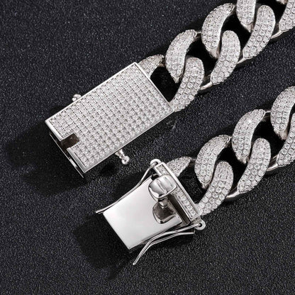 Hip Hop Cuban Link Cubic Zirconia Necklace for Men