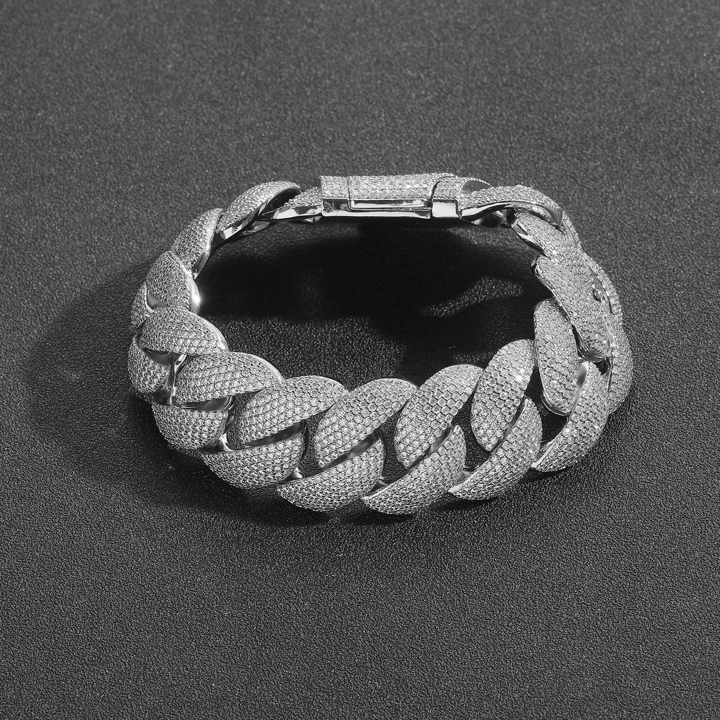 Hip Hop Cuban Link Bubble Copper Bracelet for Men
