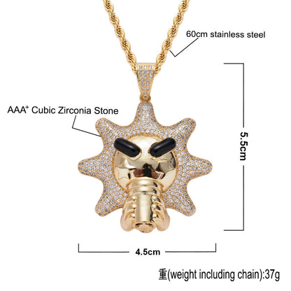 Hip Hop Fashion Copper Pendant Necklace for Men and Women