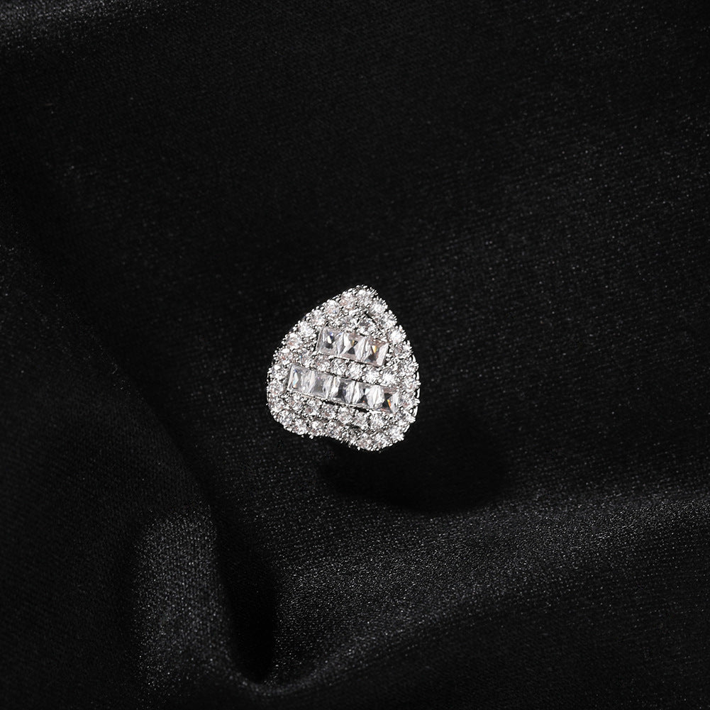 Hip Hop Heart Tooth Cap Charm for Women and Men - Gold or Silver Plated Copper Grill Accessory