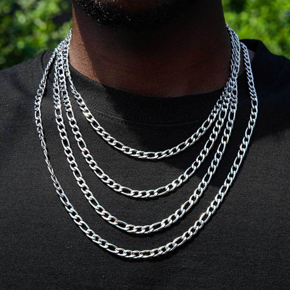 3-6 mm Figaro Link Stainless steel Necklace - CHA074 product image