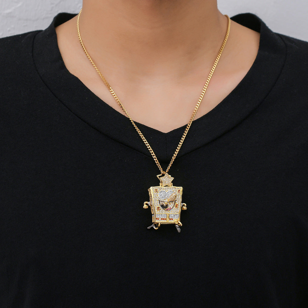 Hip Hop Star Stainless Steel Pendant Necklace for Men and Women
