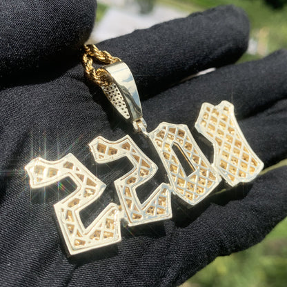 Iced Out BOSS Letter Pendant Necklace for Men