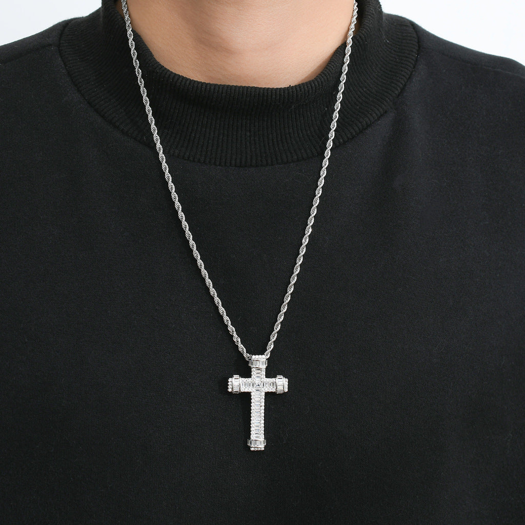Fashion Cubic Zirconia Pendant Necklace for Men and Women