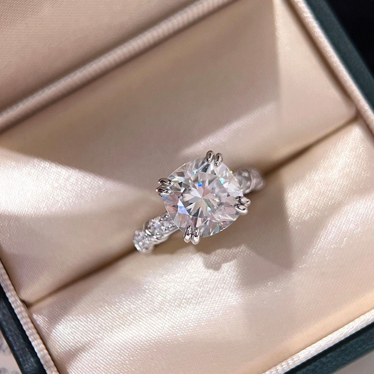 5 Carat Cushion Cut Moissanite Ring product image