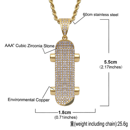 Hip Hop Dog Cubic Zirconia Pendant Necklace for Men and Women