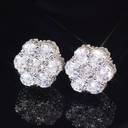Floral Cluster Stud Earrings for Women