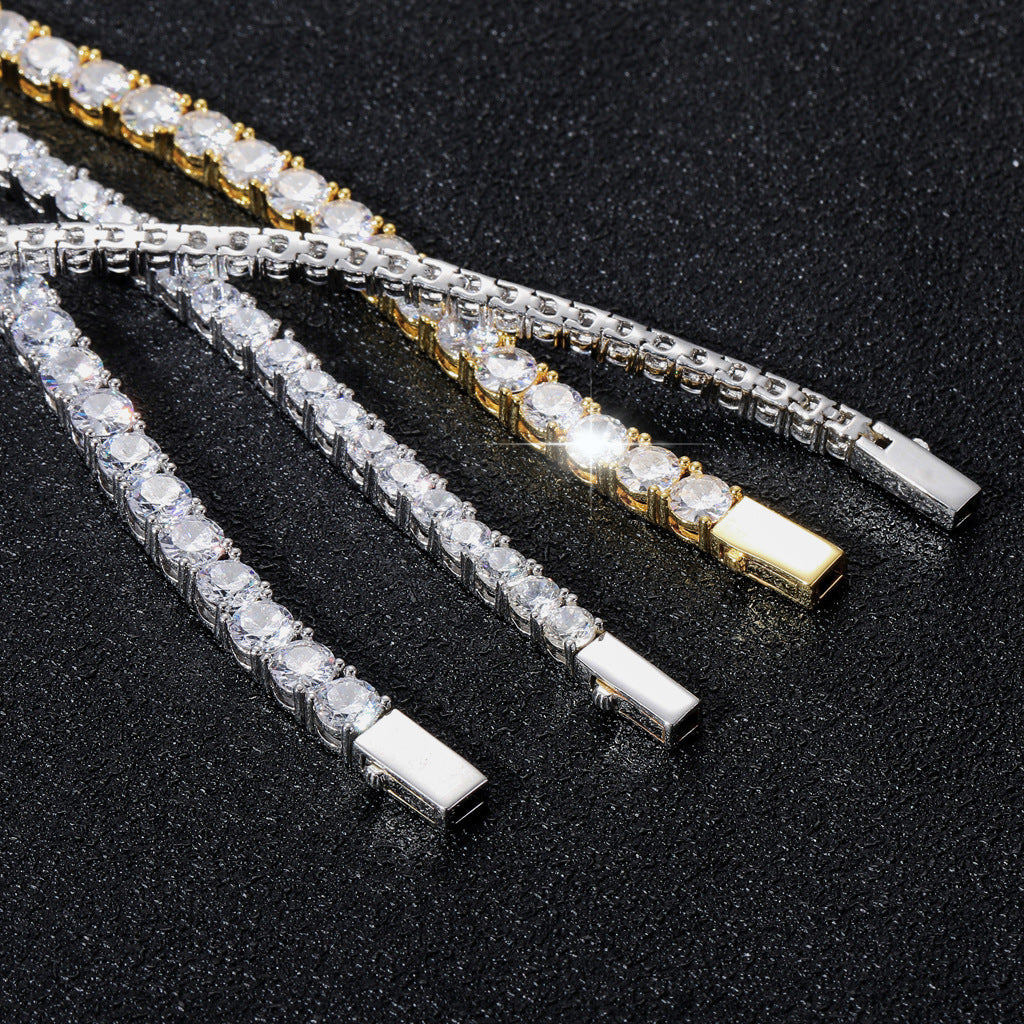 Light Luxury Minimalist Tennis Chain Copper Bracelet for Men