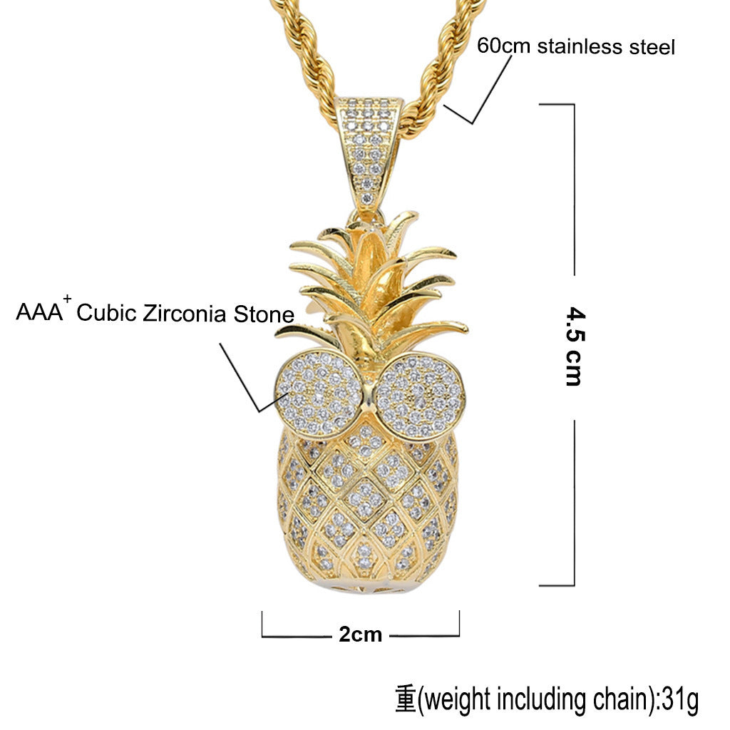 Hip Hop Minimalist Fashion Copper Pendant Necklace for Men and Women