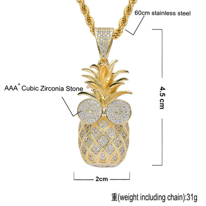 Hip Hop Minimalist Fashion Copper Pendant Necklace for Men and Women