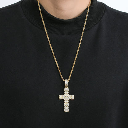 Hip Hop Light Luxury Fashion Copper Pendant Necklace for Men and Women