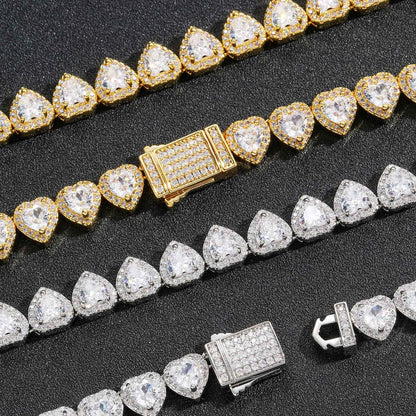 Heart Cubic Zirconia Bracelet for Men and Women