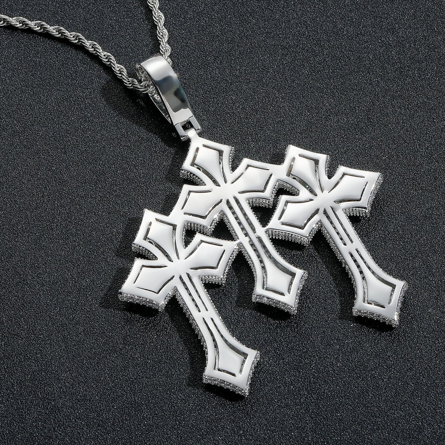 Vintage Cross Copper Pendant Necklace for Men and Women