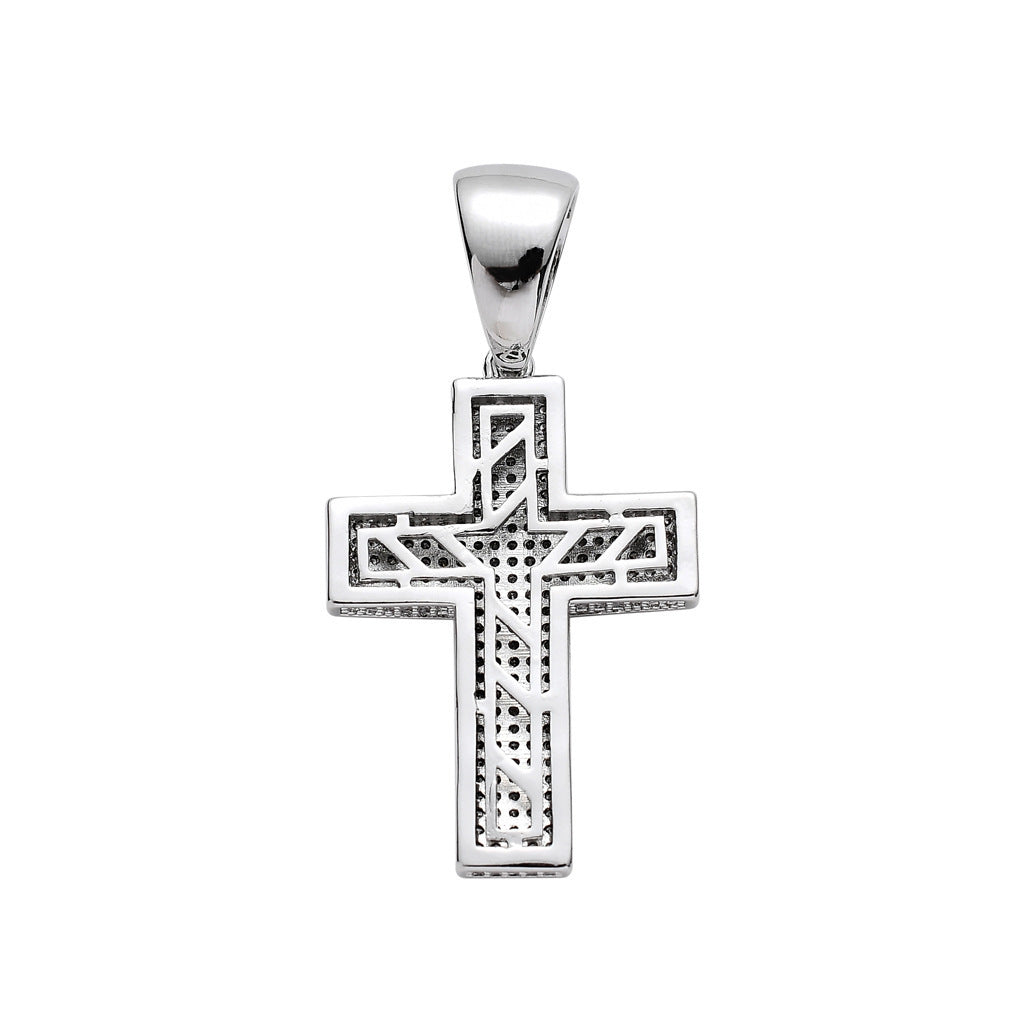 Light Luxury Cross Cubic Zirconia Pendant Necklace for Men and Women