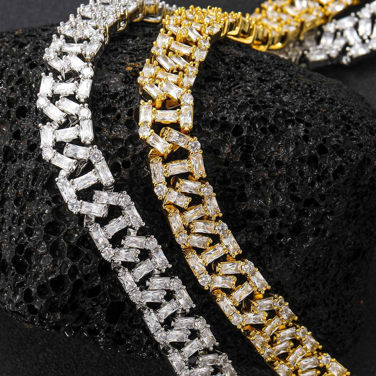 Hip Hop Punk Cuban Link Cubic Zirconia Necklace for Men product image