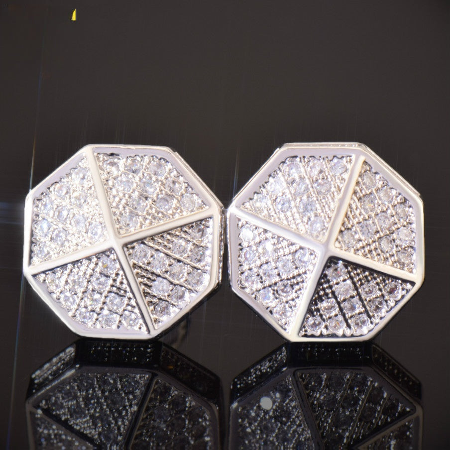 Hip Hop Geometric Stud Earrings