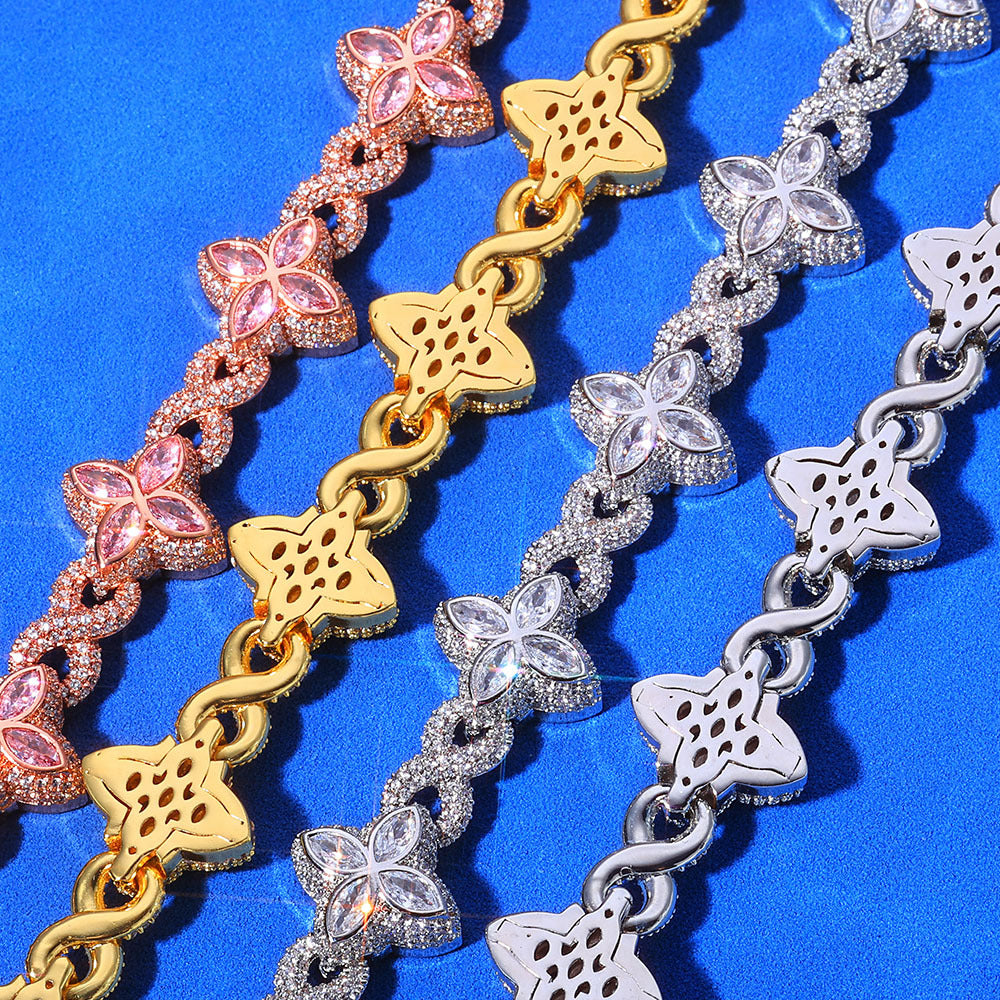 Clover and Infinity CZ Link Copper Necklace or Bracelet - CHA295 product image