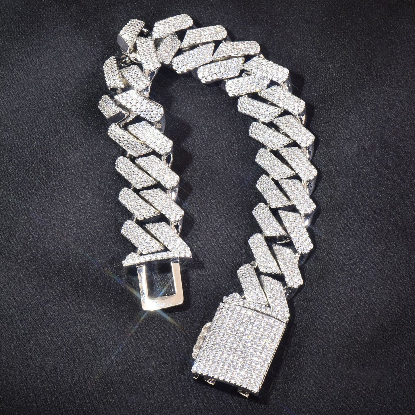 Iced Out Cuban Link Chain Necklace for Men Unisex Hip Hop