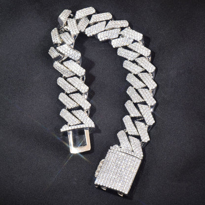 Iced Out Cuban Link Chain Necklace for Men Unisex Hip Hop