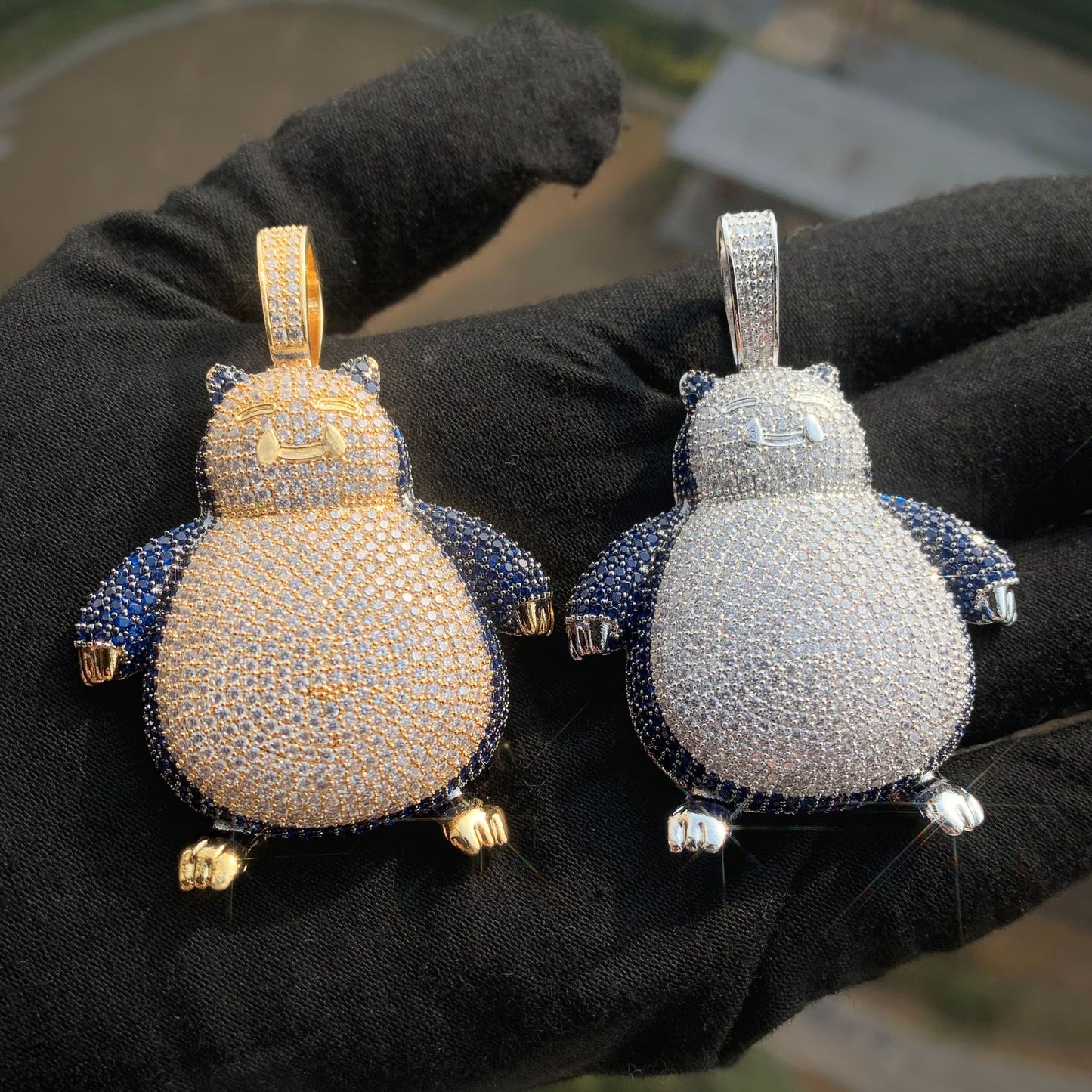 Iced Out Cartoon Pendant Necklace