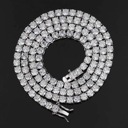 3-6 mm Round CZ Tennis Copper Necklace - CHA003