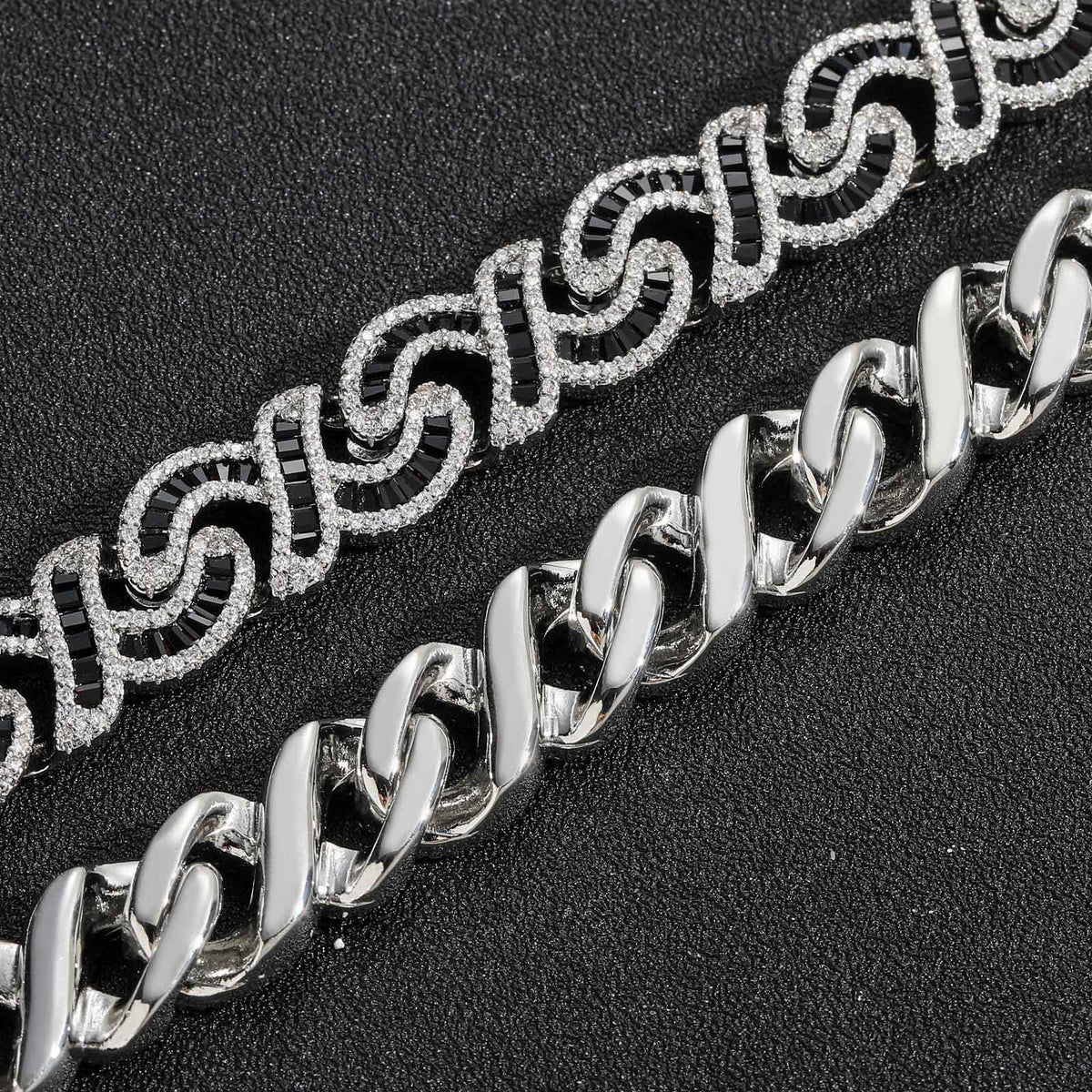 Hip Hop Cuban Link Cubic Zirconia Bracelet for Men product image