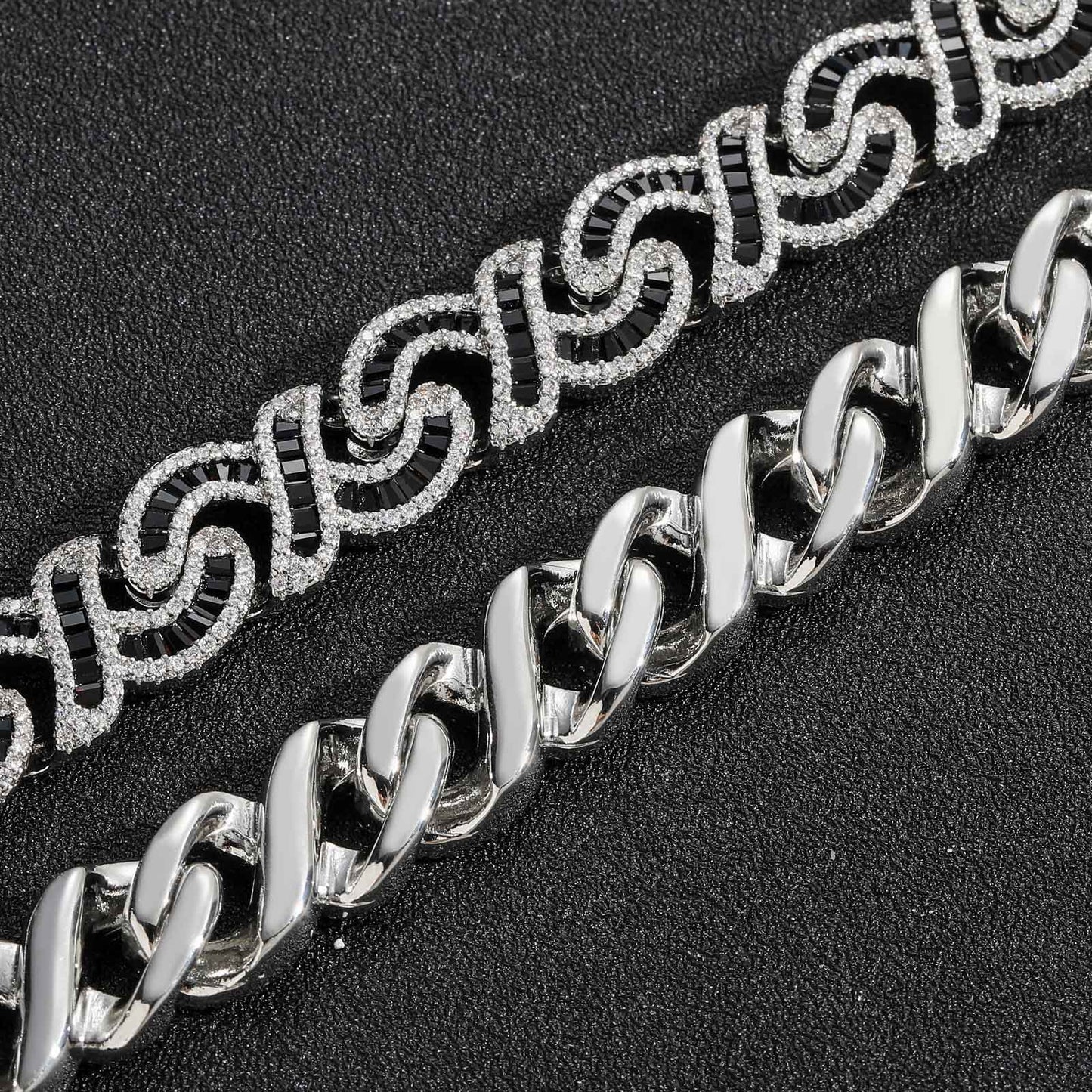 Hip Hop Cuban Link Cubic Zirconia Bracelet for Men