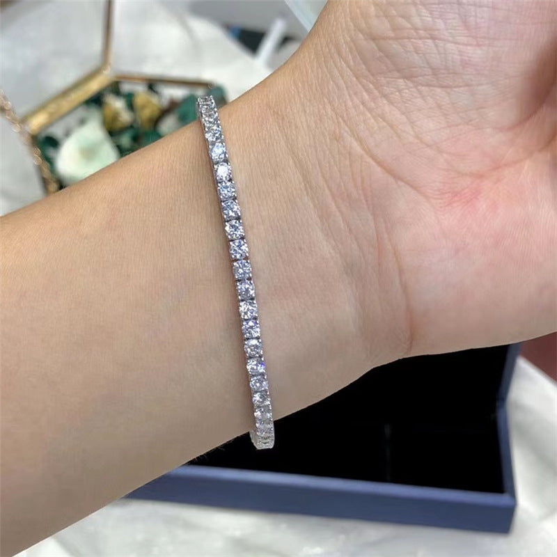 VVS1 Moissanite Tennis Bracelet for Women, Four-Prong Full Stone Bracelet product image