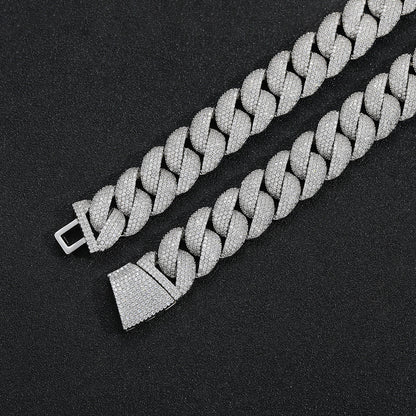 Hip Hop Cuban Link Bubble Cubic Zirconia Necklace for Men