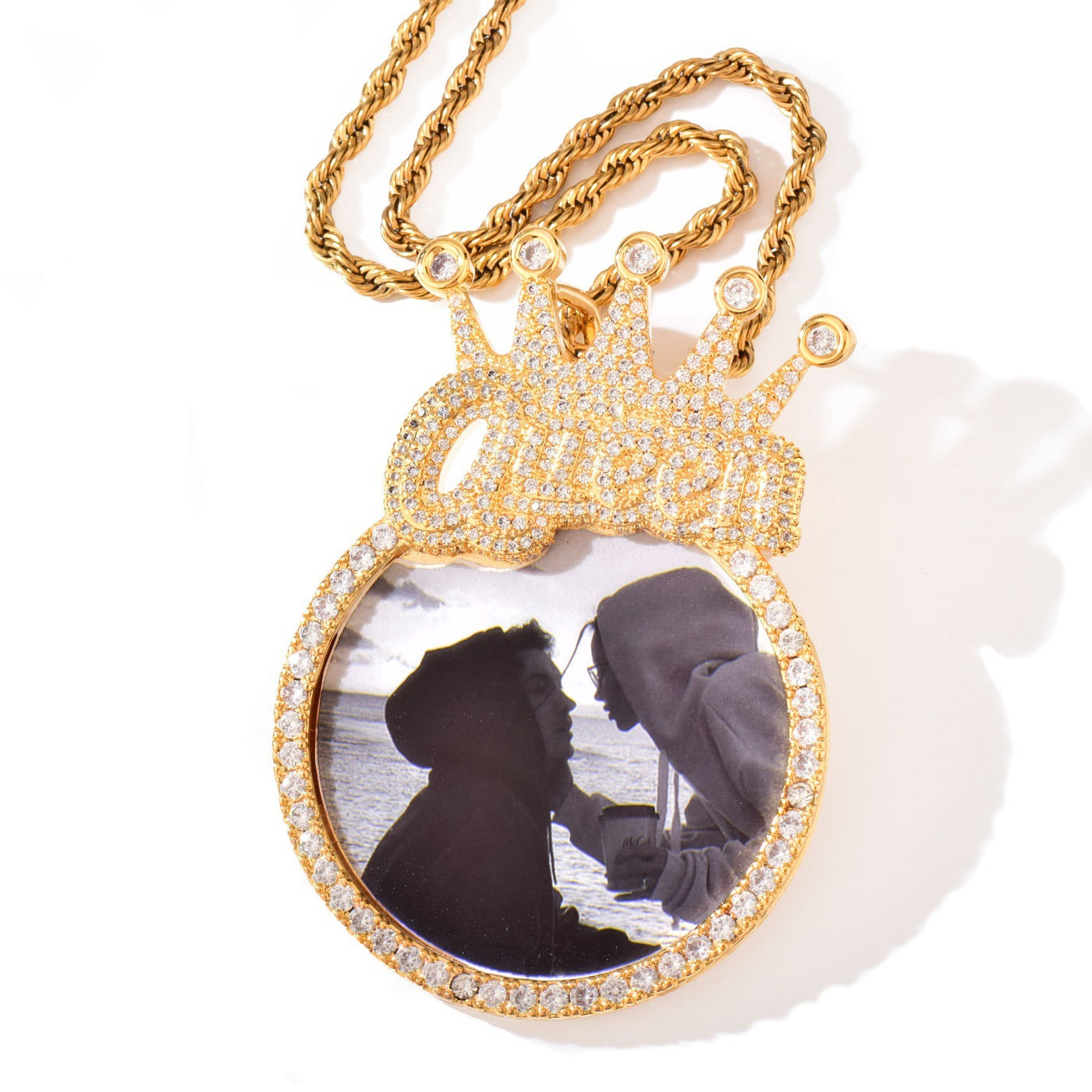 Custom Crown Photo Pendant Necklace product image