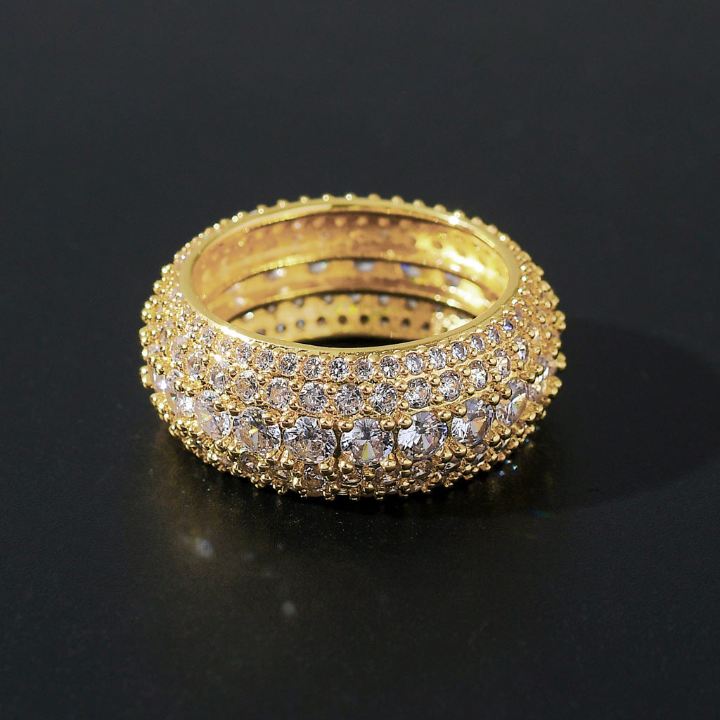 Hip Hop Fashion Cubic Zirconia Ring for Men