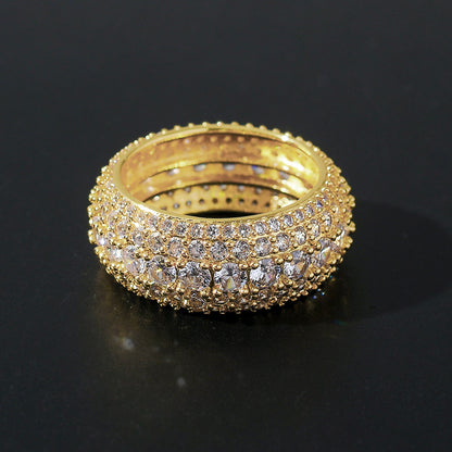 Hip Hop Fashion Cubic Zirconia Ring for Men