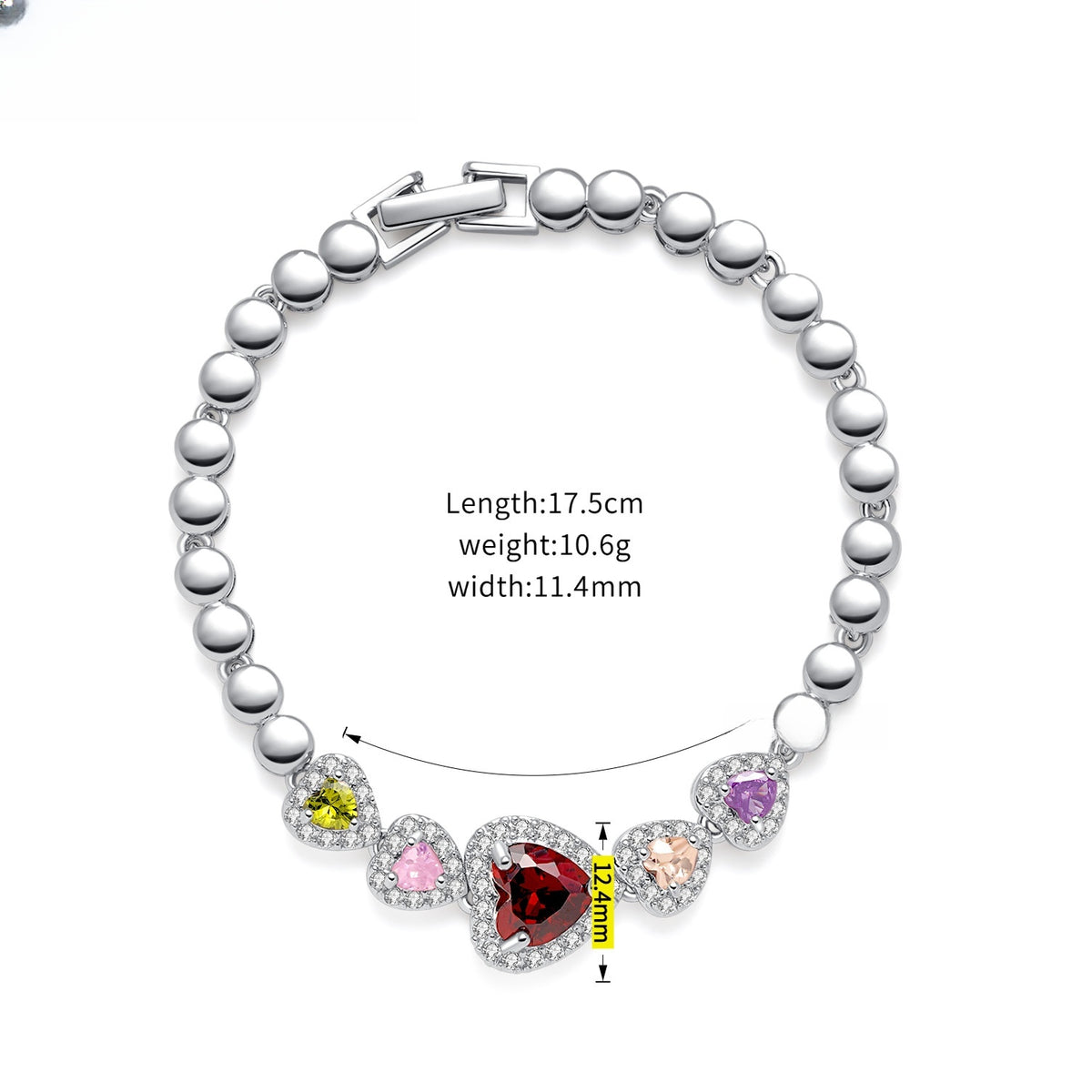 Heart Tennis Bracelet for Women Romantic Gift product image