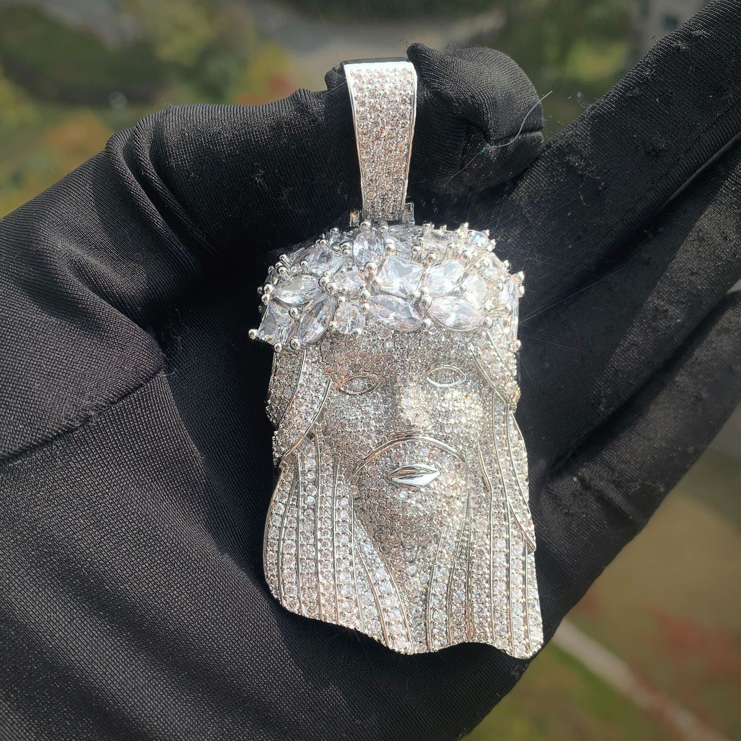 Iced Out Jesus Pendant Necklace