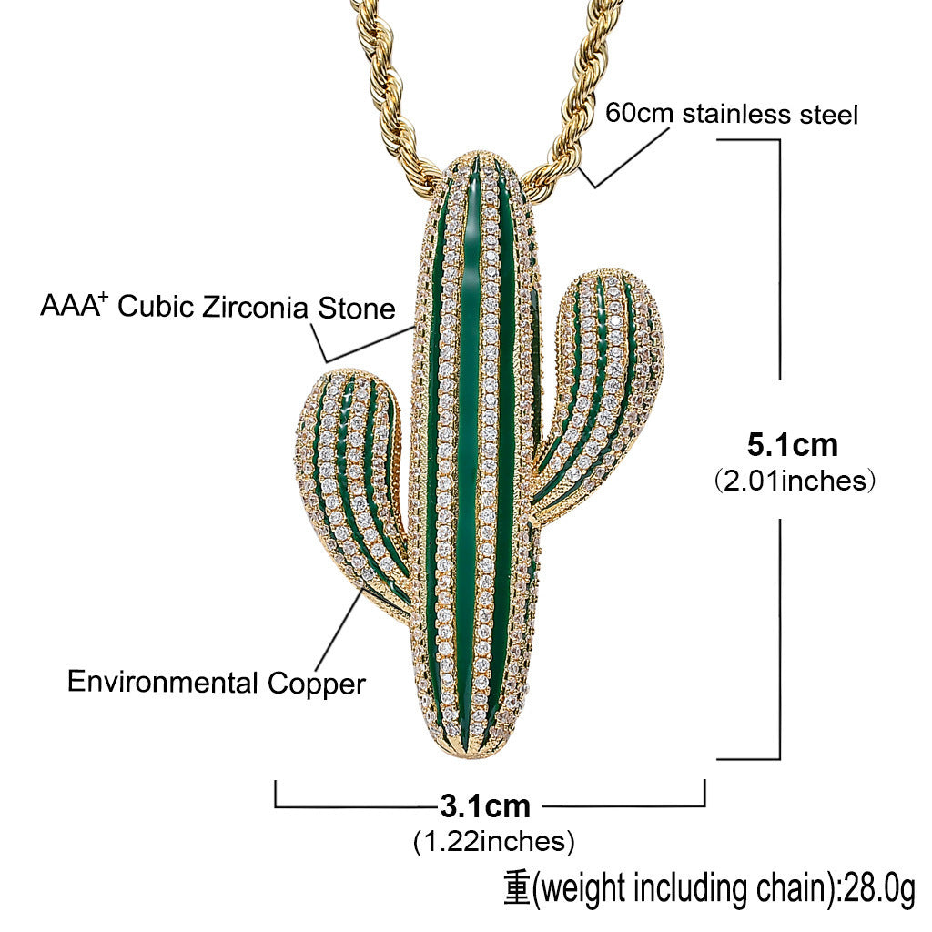 Hip Hop Fashion Copper Pendant Necklace for Men and Women