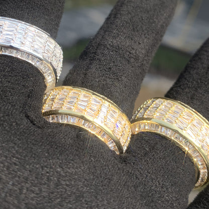 Iced Out Round Halo Statement Ring