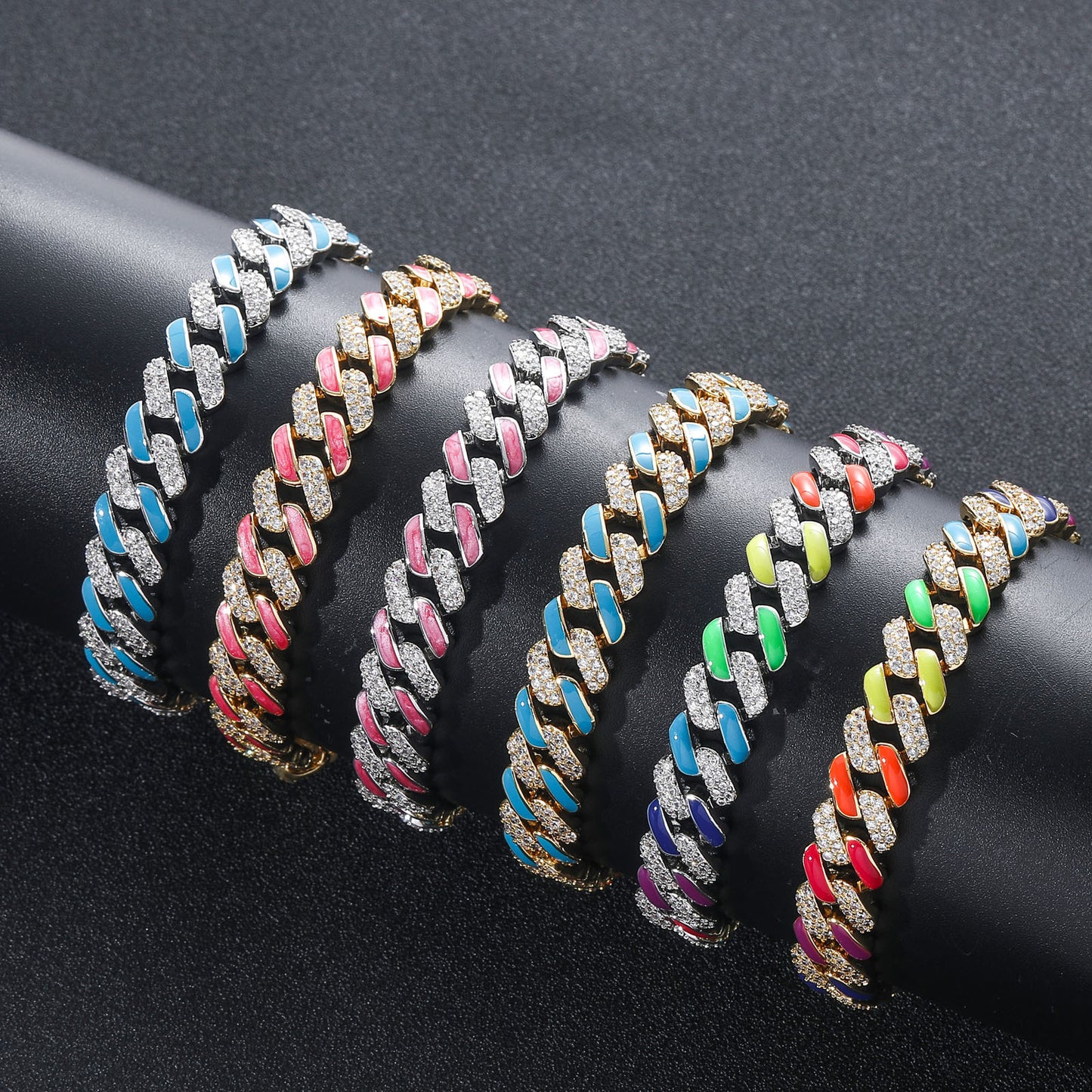 Hip Hop Cuban Link Cubic Zirconia Bracelet for Men