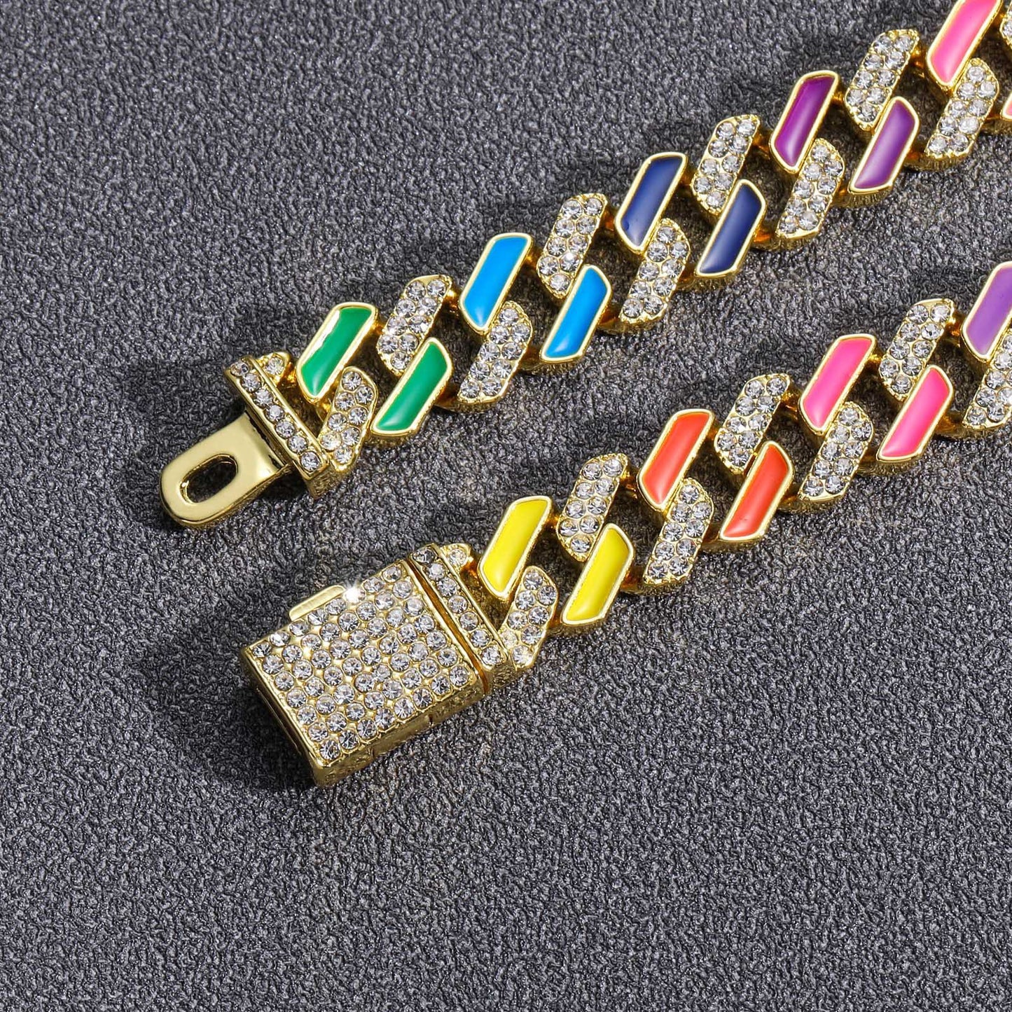 Hip Hop Punk Cuban Link Alloy Necklace for Men and Women
