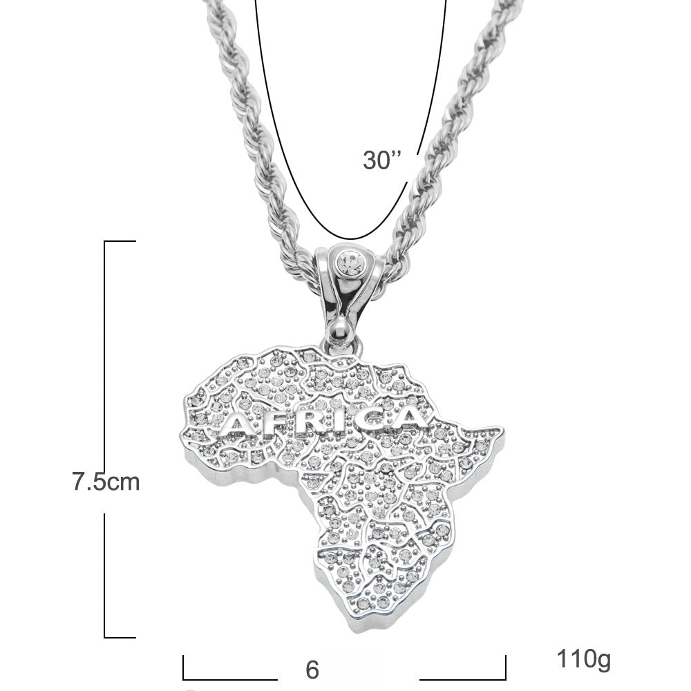Iced Letter Pendant Chain Necklace for Women & Men – Gold or Silver Tone Hip Hop Statement Necklace with Crystal Detail